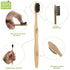 Zeek's Naturals LLC Pack 4 Biodegradable Eco-Friendly Natural Bamboo Charcoal Toothbrushes - of - Numbered - Charcoal