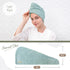 myHomeBody Hair Towel Wrap, Luxury Quick Drying Turban, Ultra Soft Absorbent Charcoal Fiber Cap, Pine Green with