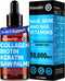 Liquid Collagen Peptides for Women - Complex with Biotin Vitamin, Hydrolyzed Keratin Protein & Saw Palmetto - 2fl oz