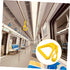 Subway Handrail Ring for Seniors Portable Mobility Aid Vehicle Support Handle Durable Yellow Grab Handle for Elderly
