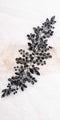 Kercisbeauty Black Crystal Hair Vine Gold Headband for Women Vintage Wedding Hair Piece