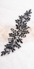 Kercisbeauty Black Crystal Hair Vine Gold Headband for Women Vintage Wedding Hair Piece