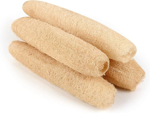 Natural Loofah Sponges, 4 PCS Organic Luffa Bath Shower Sponge, Exfoliating Body Back Scrubber for Daily Care