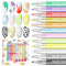 Saviland 12 Colors Nail Art Pens Set - 3D Nail Polish Pens, Acrylic Paint Pens for Drawing Painting Nail Art Design