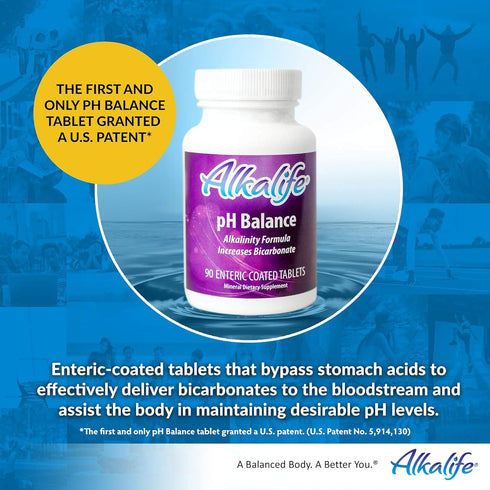 Alkalife pH Balance Tablets, Patented Tablets for Acid Neutralization & pH Balance, 90 Pieces for Wellness