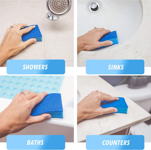 Heavy Duty Scrubber Sponge with Smell Resistant Hydrophilic Foam Technology, Odorless - Blue - (6 Pack)