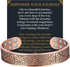 Copper Bracelet for Men - 18X Strength Magnetic Copper Bracelet, 99.99% Pure Solid Copper