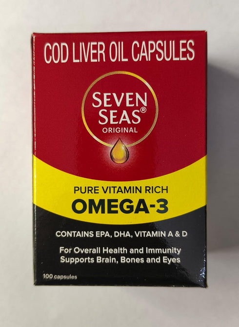 Cod Liver Fish Oil, 100 Capsules - Seven Seas