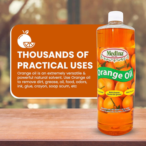 Medina Orange Oil Cleaner & Degreaser Concentrate, All Purpose Cleaner for Home, Outdoor, Automotive Use, 32oz