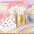 Whaline Tissue Paper Bulk, Polka Dots Stripe Wrapping Paper for Birthday DIY Party Crafts Weddings, 60 Sheets