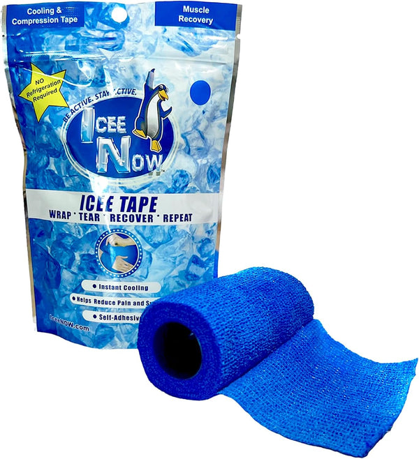 IceeNow Ice Bandage Wrap Tape, Self-Sticking Cold Compress for Pain and Swelling - No Refrigeration Needed