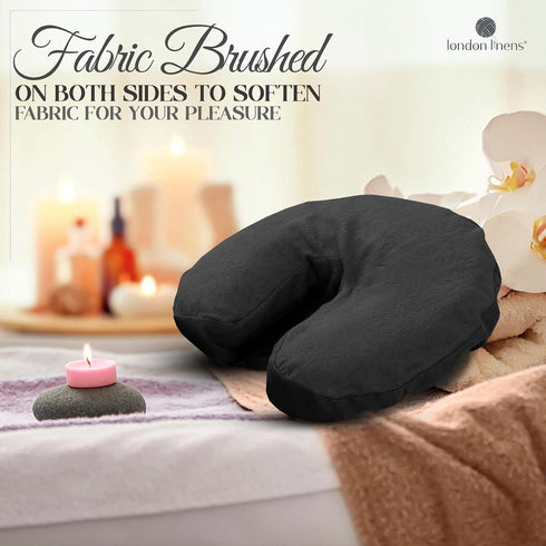 London Linens Pack of 4, Premium Extra Thick 100% Cotton Flannel Massage Tables Face Cradle Covers - Includes 4 pcs