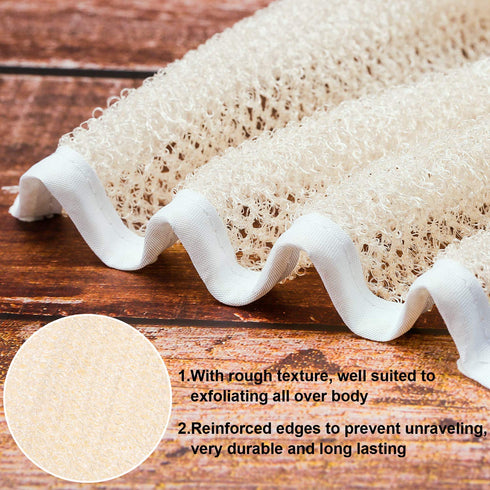 Tatuo 15 Packs Exfoliating Face Body Wash Cloths, Soft Weave Bath Towel for Women and Men (White Edge)