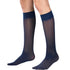 Truform Women's Knee High Sheer Compression Stockings, 8-15 mmHg, 20 Denier, Navy, Large