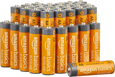 Amazon Basics 36-Pack AA Alkaline High-Performance Batteries, 1.5 Volt, 10-Year Shelf Life