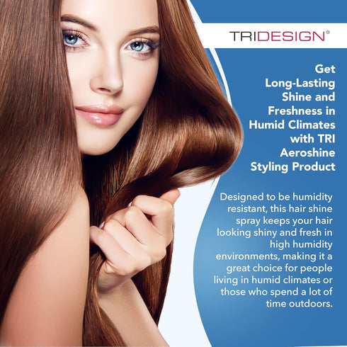 TRI Design Aeroshine Finishing Styling Hairspray, Ultra-lightweight, Spray-in Shine for All Hair Types