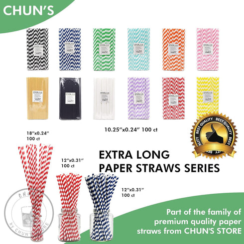 Paper Cocktail Straws 5 inch - 500 ct. Biodegradable Small Black Drinking Straws for Restaurant, Bar, Food Services