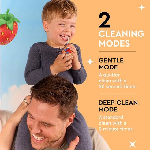 Boka Kids Sonic Electric Toothbrush with 2 Heads, Rechargeable with Food Grade Silicone Bristles