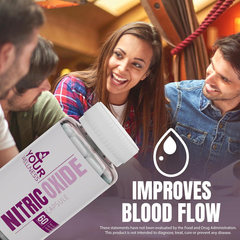 Nitric Oxide Supplement, Gluten Free, Non-GMO, Kosher, Boosting Blood Pressure & Production (60 Count)