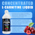 Concentrated L-Carnitine Liquid, 5000mg All Natural Cherry Flavored Supplement, Liquid with Vitamin V5, 16.23 Fl. Oz