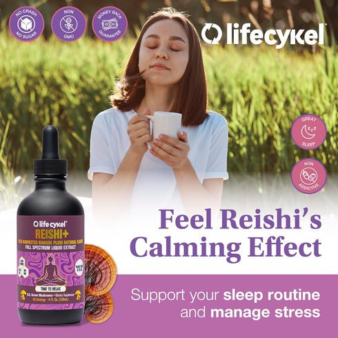 Immune 1 Oz Life Cykel - Reishi Mushroom Extract with Wild Kakadu Plum - Potent & Sleep Support Supplement, Vitamin-C