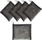 patu Zipper Mesh Bags, Size L/A5, 5 Pieces, Black Beauty Makeup Cosmetic Organizer, Travel Toiletry Kit