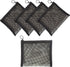 patu Zipper Mesh Bags, Size L/A5, 5 Pieces, Black Beauty Makeup Cosmetic Organizer, Travel Toiletry Kit