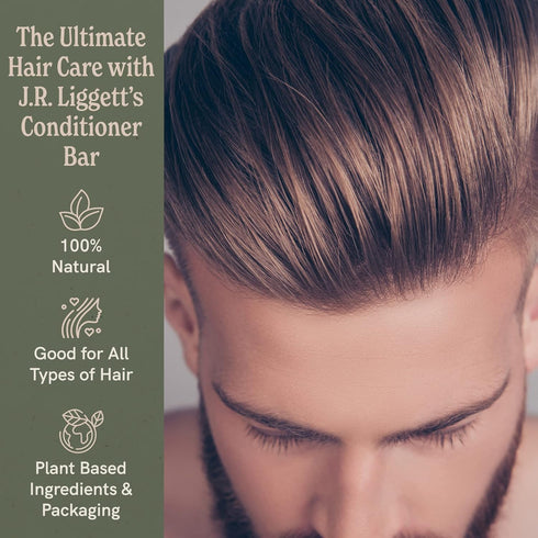 J·R·LIGGETT'S Hair Conditioner Bar for Curly Hair - Plant Based, Zero Waste, Sulfate & Cruelty-Free - 1.75 Ounces