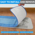 6 Pack Microfiber Cleaning Pads - Compatible with Bona Mop, 18 Inch Replaceable Mop Pad Refill, Washable & Reusable Blue