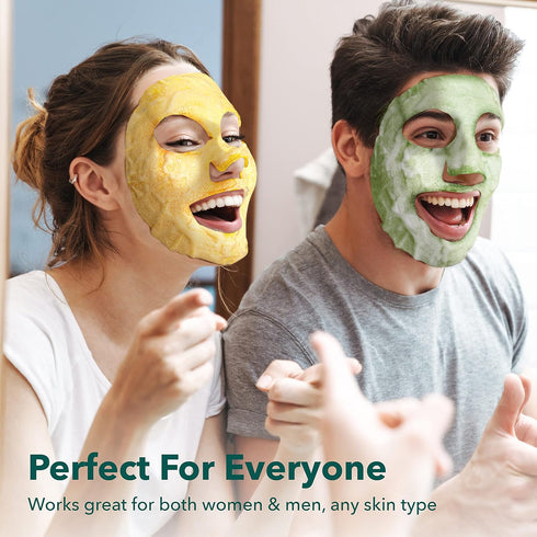 Purederm Deep Purifying Yellow O2 Bubble Mask Turmeric - 5 Pack Bubble Face Sheet Mask for Purifying
