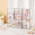 Vtopmart Stackable Storage Drawers Set of 3 - 12" Wide, 4.4'' Tall Clear Plastic Organizer Bins for Makeup, Beauty