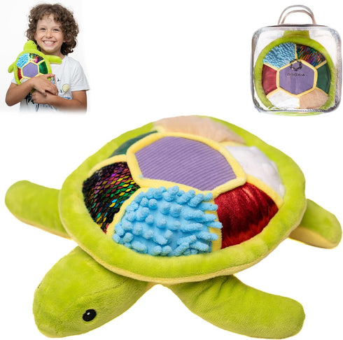 ODOXIA Sensory Turtle Stuffed Animal | Plush Toy | Fidget Stuffed Animal