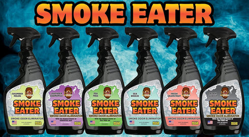 Smoke Eater - Breaks Down Smoke Odor at the Molecular Level, Eliminates Cigarette, Cigar, or Pot Smoke - Spray Bottle
