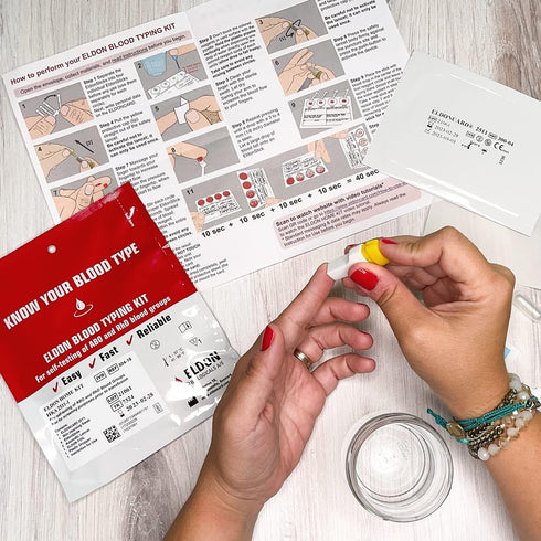 Original Home Blood Typing Kit, New Package with Improved Lancet, 3 Kits