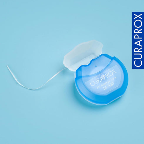 Curaprox DF 820 PTFE Tear-Resistant Dental Tape for Improved Dental Hygiene
