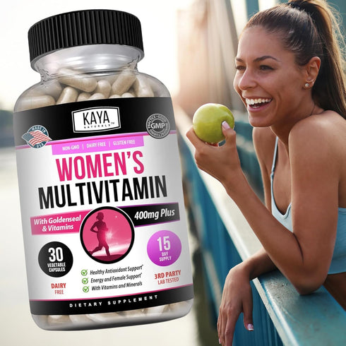 Kaya Naturals Women's Multivitamin, Antioxidant, Immune Support, Vitamins A, D, C, E, Biotin, & Multi-Mineral, 30 Count