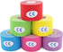 MUEUSS Kinesiology Tape Precut Strips, Waterproof Elastic Cotton Athletic Tape for Muscle Pain Relief (6 rolls
