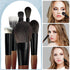 Travel Makeup Brush Set with Case, Mini Brushes for Powder, Foundation, Eyeshadow, 10 Pcs & 2 Triangle Puffs