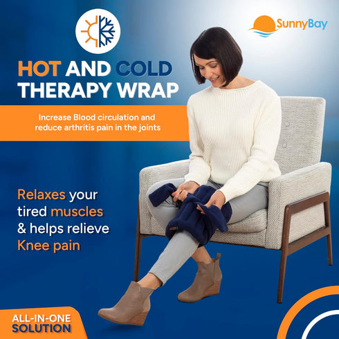 SunnyBay Microwave Heating Pad, Microwavable Hot or Cool Bean Bag Wrap for Neck, Shoulder, Knee, Back Pain, 10x18 Inch