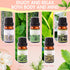 Mancasli Set, 10x10mL Set Essential Oils Blends & Singles - Peppermint, Lavender, Tea Tree,for Aromatherapy, Diffusers