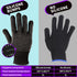 Teenitor Heat Resistant Glove with Silicone Bumps, Professional Heat Press Gloves for Hair Styling, Black