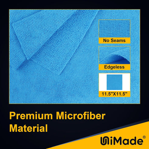 Shop Towels Rags (50 Pack) - Reusable Bulk Microfiber Cleaning Cloth, Lint Free for Car Kitchen Automotive