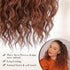 Curly Ponytail Extension Drawstring 16 Inch for Women, Natural Black Mixed Medium Auburn Clip-in Hairpiece