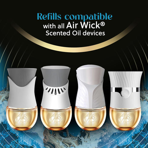 Air Wick Scented Oil Starter Kit, 1+3 Advanced, Blue Sea
