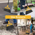 Sturdy Outdoor & Indoor Angle Broom - Yellow, Long Handle for Garage and Kitchen Use