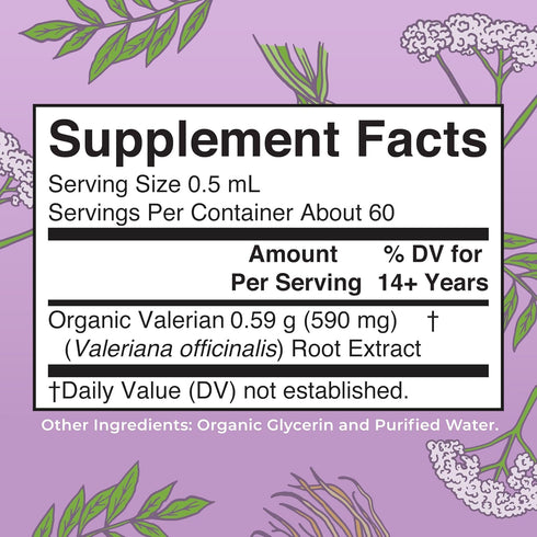 MaryRuth Organics Valerian Root Liquid Drops - 2 Month Supply, Sugar Free, Vegan