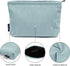 MAANGE Small Makeup Bag for Purse, Green Corduroy Travel Cosmetic Pouch, Portable Versatile Zipper Bag for Women