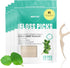 Biodegradable Floss Picks, 200pcs Natural, Vegan, Sustainable, Reusable Dental Floss, Shred Resistant and Nontoxic