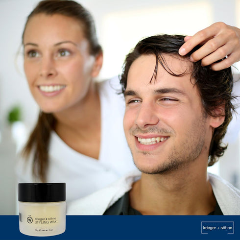 Premium Styling Wax for Men - K+S Salon Quality Hair Care for Short Hair, Non-Greasy Strong Hold