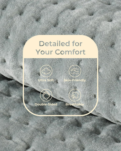 purella 6 4 Settings, Therapy,12x24 Inch Heating Pad for Back Pain Relief and Period Cramps, Portable Heating Pad